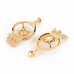 Латунная микропаве из прозрачного кубического циркония KK-S356-280-NF