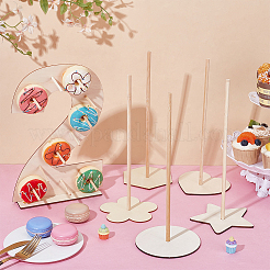 6 стиль деревянная подставка для пончиков&nbsp;DJEW-UN0001-05