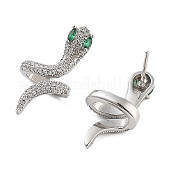 Серьги-гвоздики из латуни с реечным покрытием&nbsp;EJEW-N055-45P-RS