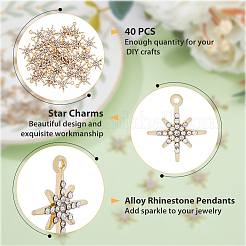 Подвески со стразами из сплава 40 шт.&nbsp;FIND-FH0008-27