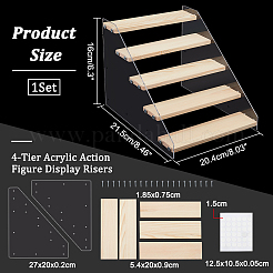 5-ярусные акриловые стойки для фигурок ODIS-WH0027-059B