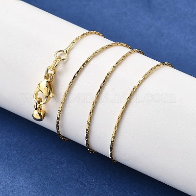 1 мм латунная цепочка «бостон» регулируемые слайдеры ожерелья NJEW-M108-31G-1