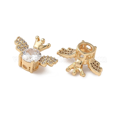 Латунные микропаве из прозрачного кубического циркония KK-G531-05G-1