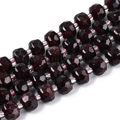 Гранат природный бисер нитей G-N327-08A-03-1