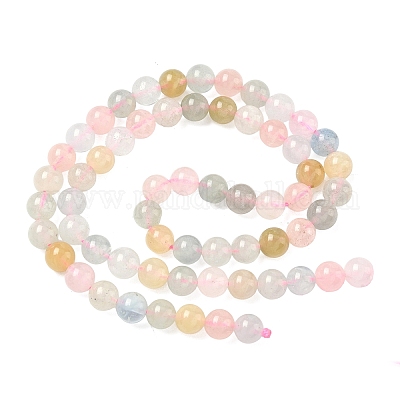 Круглый природных Morganite шарик нити&nbsp;G-L425-30-6mm-1