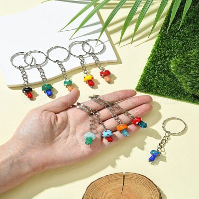 10шт брелок-подвеска в виде гриба лэмпворк KEYC-FS00021-1