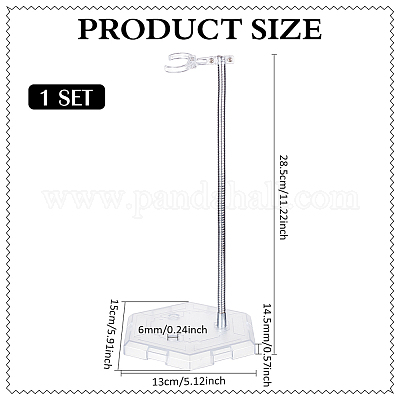 Пластиковые подставки для минифигурок с регулируемым кронштейном из змеиной кости ODIS-WH0070-81A-1