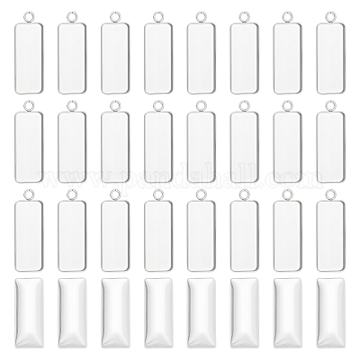 30 шт. подвеска-кабошон из нержавеющей стали 304 STAS-UN0063-45-1