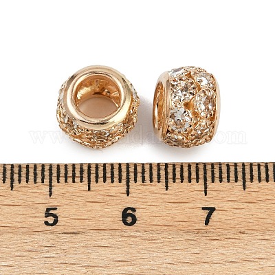 Латунные бусины со стразами  KK-U071-01KCG-1