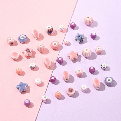 68шт 16 стиля фарфоровые бусины ручной работы PORC-FS0001-11-1