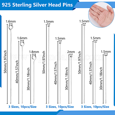 90 шт. 9 стиля латунных штифтов с ушками и головками FIND-GA0007-13-1