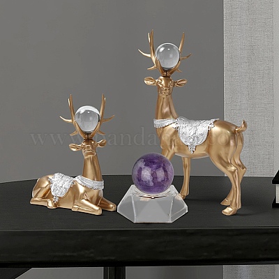 2шт 2 стиля натуральный аметистовый хрустальный шар DJEW-CP0001-09-1