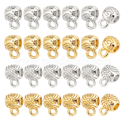 24 шт. 4-х стилевые латунные трубчатые скобы для крепления на стойке KK-PH0004-91-1