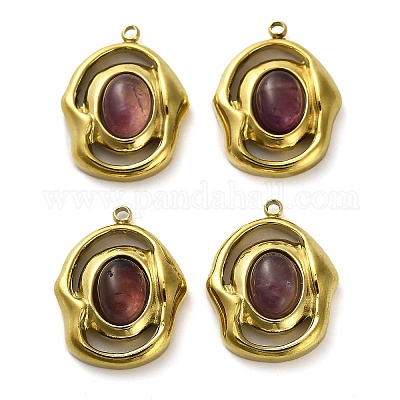 Подвески из натурального аметиста  STAS-H438-10G-02-1