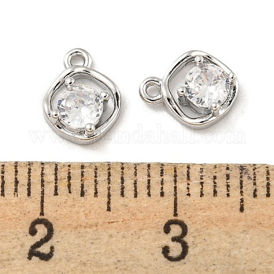 Латунь стекло кулоны KK-L211-014P-01-1