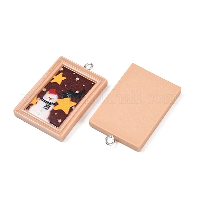 Рождественские подвески из непрозрачной смолы RESI-I350-03-1