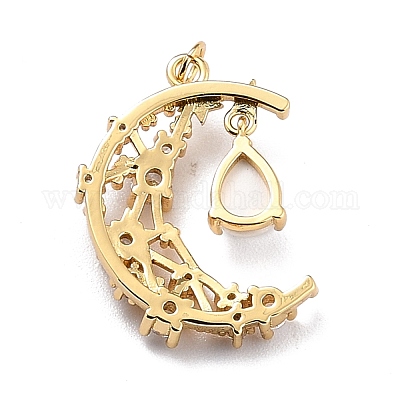 Латунные микро проложить кубического циркония подвески ZIRC-H122-04G-02-1