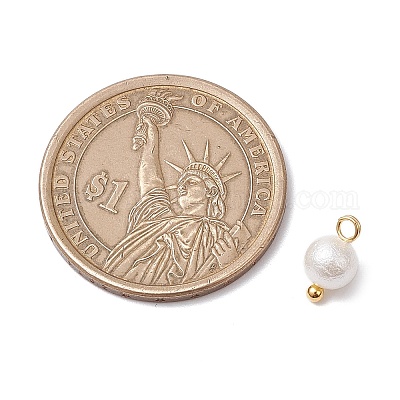 Круглые подвески из жемчужин с морщинистой текстурой PALLOY-JF03823-01-1