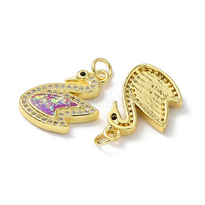 Латунные микро проложить кубического циркония подвески KK-A197-24G-1