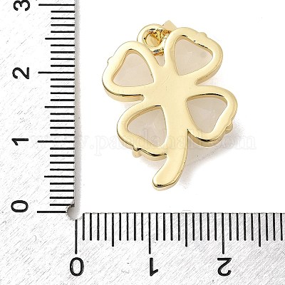 Латунь стекло кулоны KK-H529-40G-01-1