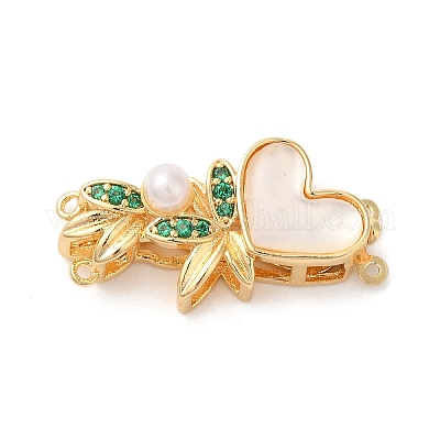 Латунные микро проложить кубического циркония ящик с застежками KK-A227-18G-1