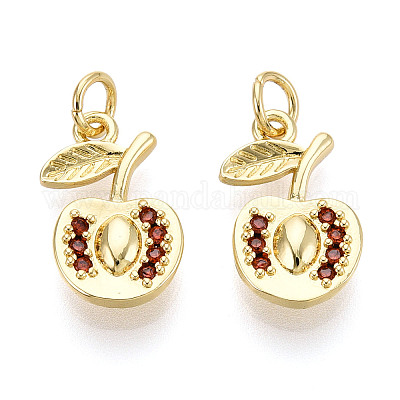 Латунные микро проложить кубического циркония подвески KK-N265-28G-1