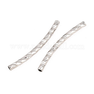 Латунные текстурированные изогнутые трубчатые бусины&nbsp;KK-H250-01B-P-1