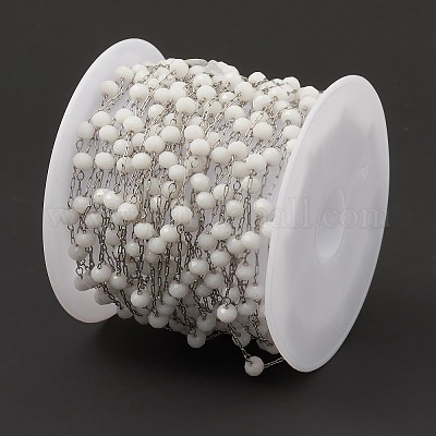 Стеклянные круглые цепочки из бисера CHS-B003-04B-1