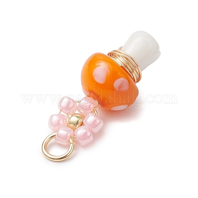 Подвески из меди ручной работы в технике лэмпворк PALLOY-MZ00667-1