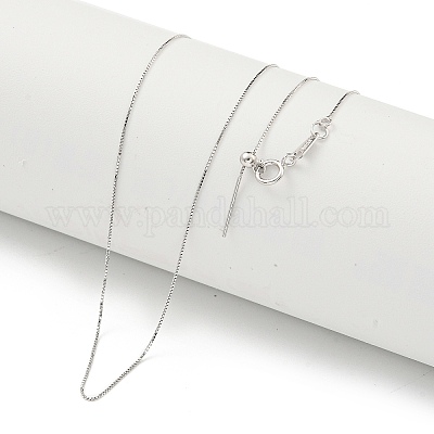 Колье-цепочка из стерлингового серебра с родиевым покрытием 925 шт. NJEW-C052-03P-1