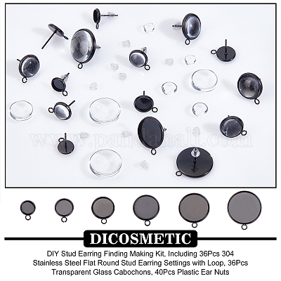 Набор для самостоятельного изготовления фурнитуры для сережек-гвоздиков DIY-DC0001-36-1