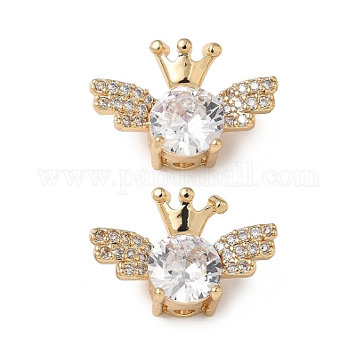 Латунные микропаве из прозрачного кубического циркония KK-G531-05G-1