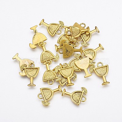 Подвески из тропического напитка в тибетском стиле TIBEB-A14275-AG-FF-1