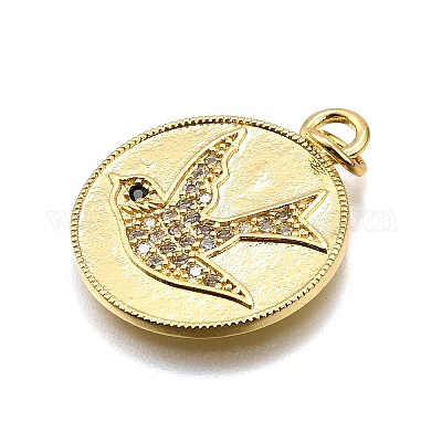 Стойки обшивки латунь микро проложить Циркон подвеску KK-K401-84G-1