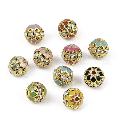 Латунь эмаль бисера KK-L236-01B-G-1