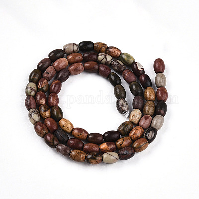 Нити бусин из натуральной яшмы пикассо/полихромной яшмы G-N346-02A-05-1