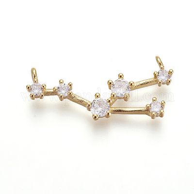 Латунные микро проложить кубического циркония подвески ZIRC-F099-20G-11-1