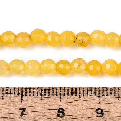 Окрашенные природные белый нефрит бисер пряди G-T139-4mm-60-05-1