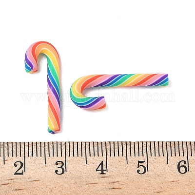 Рождественские бусины из полимерной глины ручной работы CLAY-P005-03B-06-1