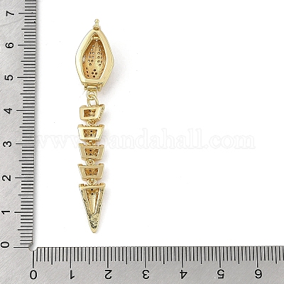 Застежки-кнопки из латуни с микропаве из прозрачного кубического циркония KK-Z078-37G-1