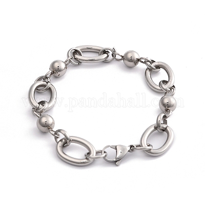 Цепные браслеты из нержавеющей стали 304 BJEW-L661-09P-1