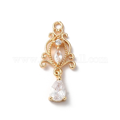 Подвески из латуни и стекла KK-C062-03G-1