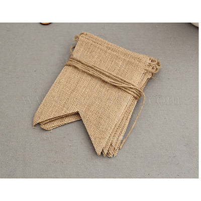 Празднование дня рождения джут мешковины флаги баннер AJEW-WH0023-09-1