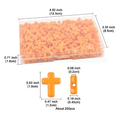 200 шт. Непрозрачные акриловые бусины SACR-FS0001-39A-1