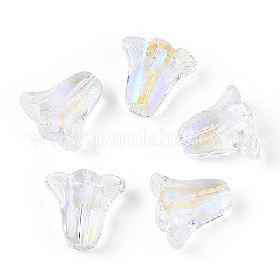 Прозрачный Electroplate стеклянные бусины EGLA-N012-03-1