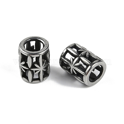 Европейские бусины из нержавеющей стали 304 STAS-C108-09A-AS-1