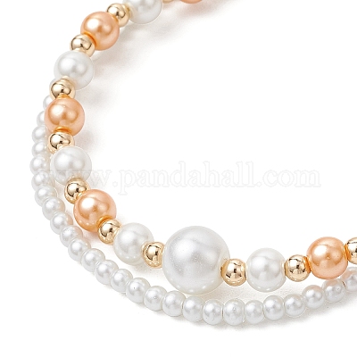 Браслеты из стеклянных жемчужин BJEW-JB11918-02-1