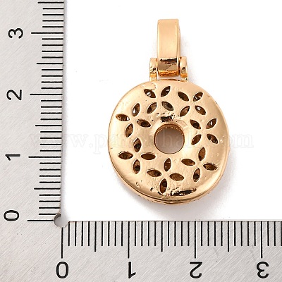 Латунные микро проложить кубического циркония подвески KK-C076-29O-G01-1