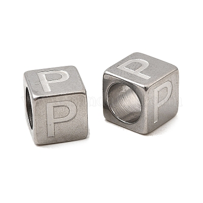 Европейские бусины из нержавеющей стали 304 STAS-D382-02P-P-1