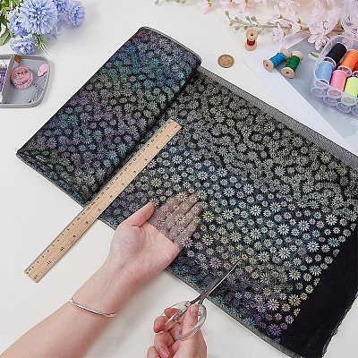 Полиэфирная ткань с цветочным узором DIY-WH0678-104B-1